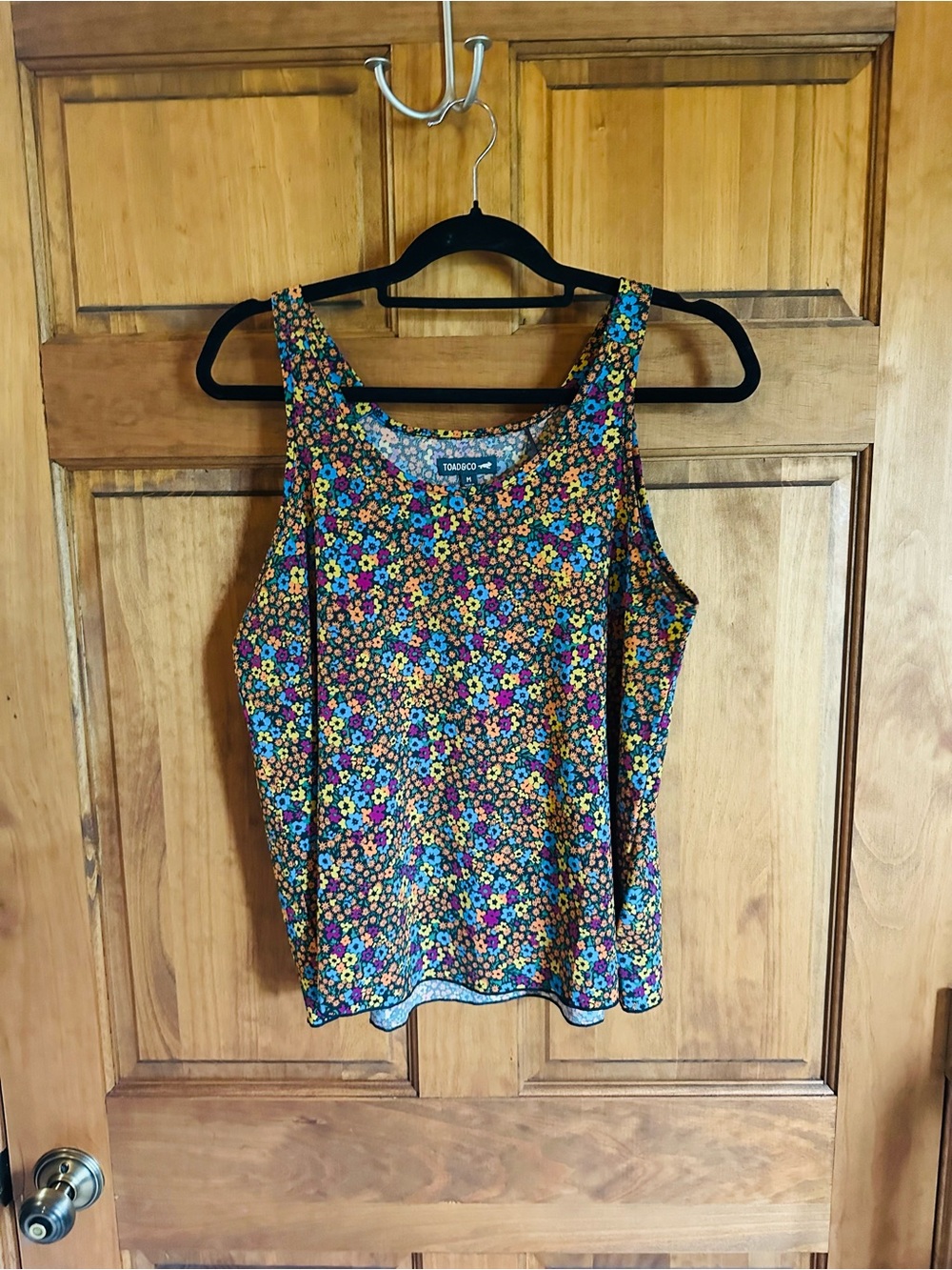 Floral Scoop Neck Tank Top - Multicolor